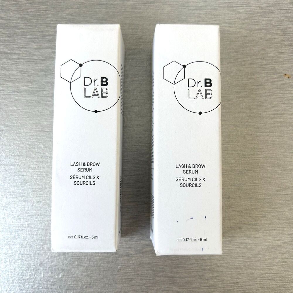 Dr Brandt Dr. B Lab LOT 2 PCS Lash & Brow Serum w/Conditioning Biotin 5ml/.17oz